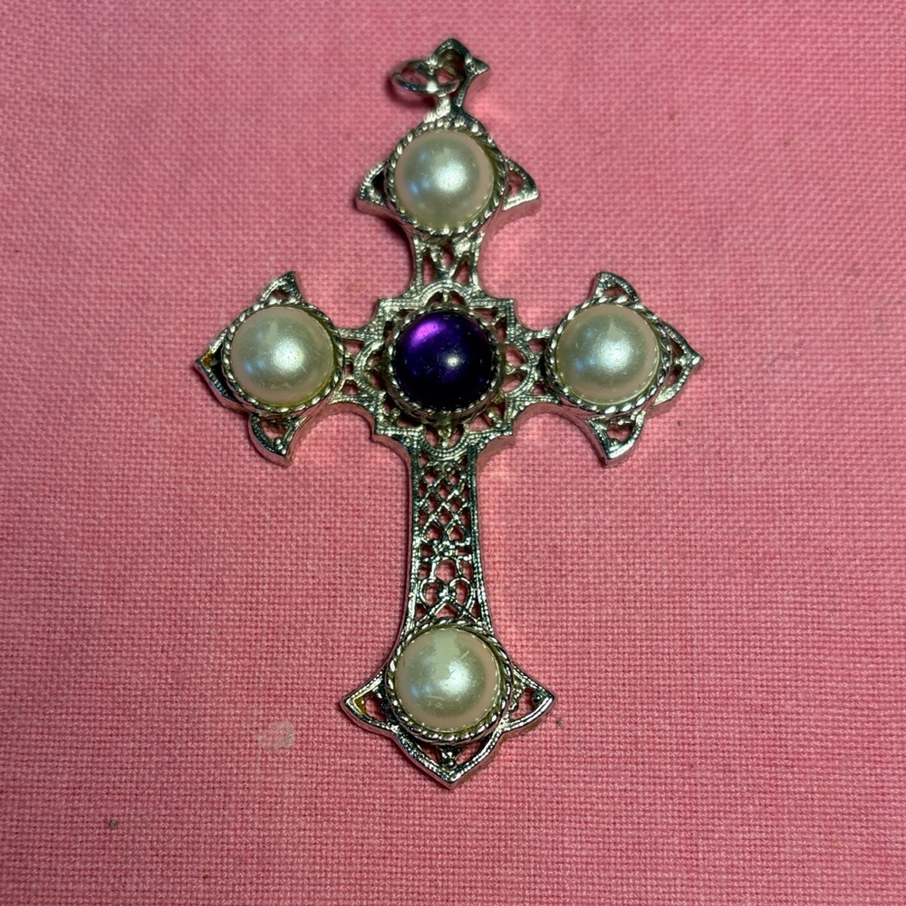 Vintage Crusader Cross Sarah Coventry Pendant Only Collectible